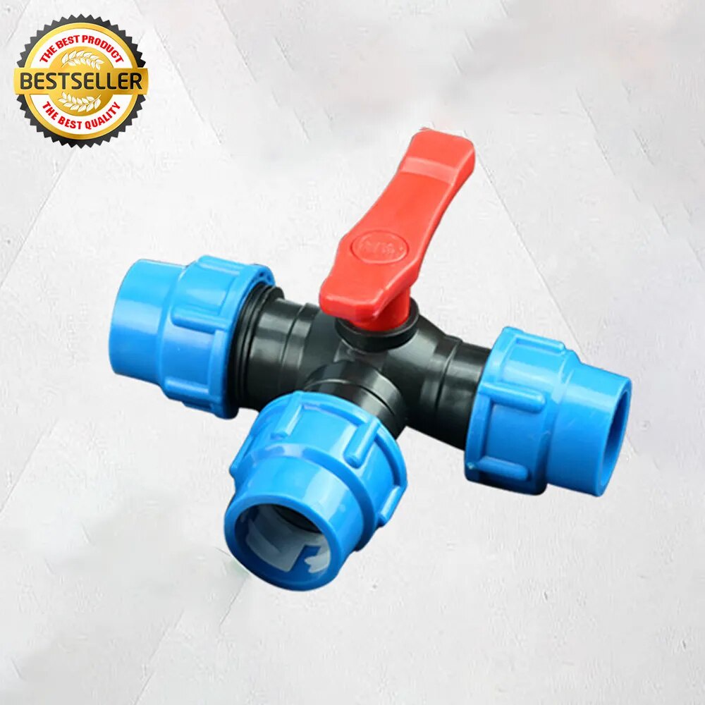 07L 20/25/32mm Threeway Fast Connection Valve Ttype Water Splitter