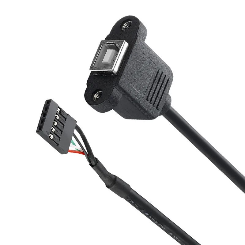 USB 2.0 B Type Female socket Printer Panel Mount to Pitch 2.0mm 5pin ...