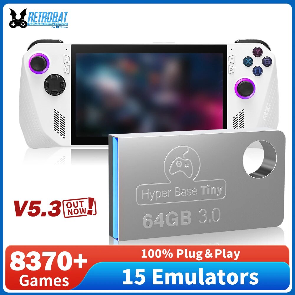 ♢Retrobat 64G USB Gaming Flash Drive 8371 Games for Rog Ally/Windows  PC/Laptop/Handheld for PSP/ ✪♛ | Shopee Philippines