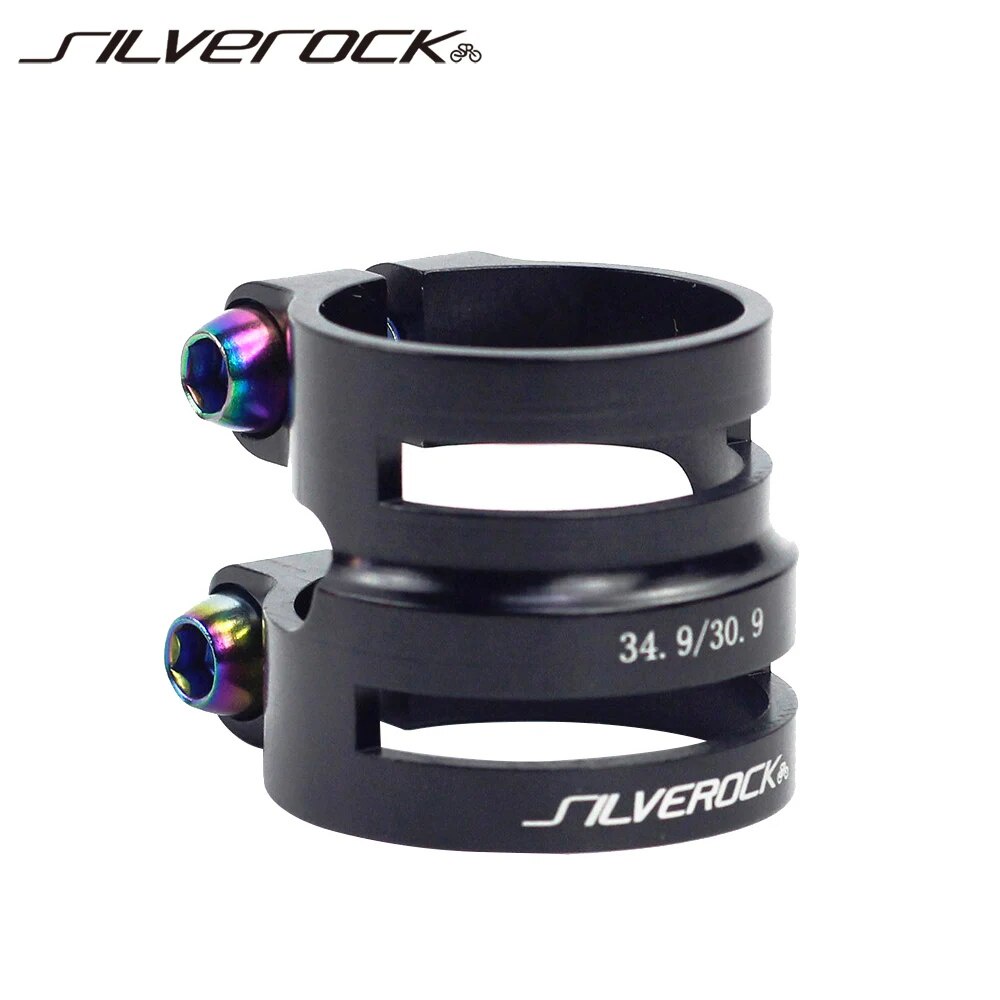 146 SILVEROCK Aluminum Double Seatpost Collar Clamp Dual Size 31.6 / 34