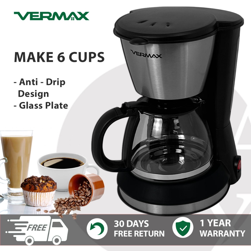 Vermax Coffee Maker 0.7L Electric Coffee machine drip coffee with