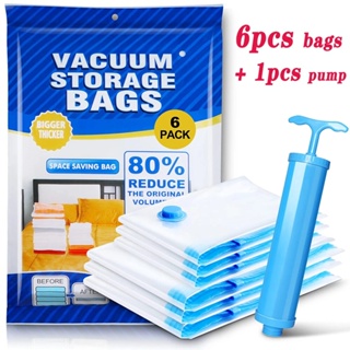 3/5pcs Vacuum Storage Bags Travel Storage Bag With Mini Electric Pump Space  Saver Vacuum Sealer Bag For Clothes Bedding Pillow