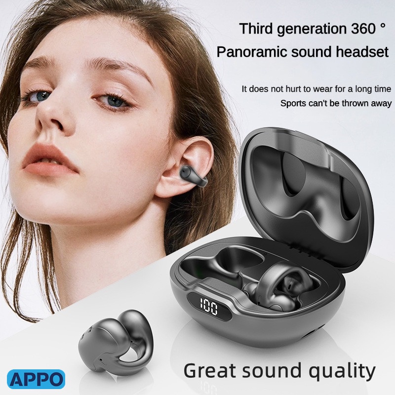 2024 Clip NEW Wireless Sports on Earphone Conduction 53 Bluetooth Ear ...