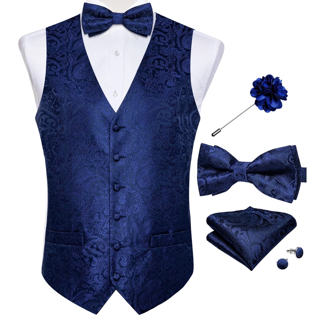 Royal blue paisley on sale vest