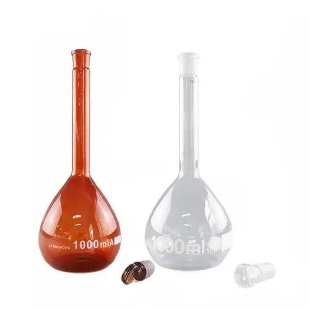High quality laboratory glassware Grade A Grade B Clear Glass Volumetric Flask Glass Flask