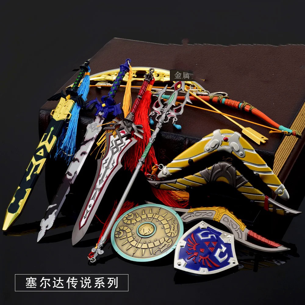 YJJK Zelda Legend Kingdom Tears Weapon Hero Master Sword Hailia Shield ...
