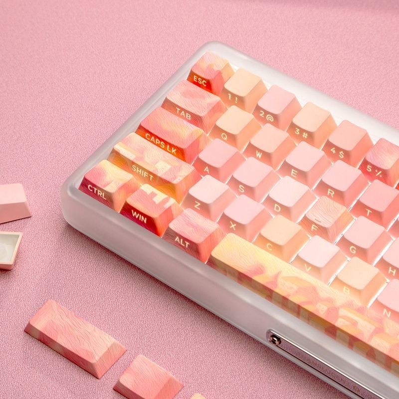 Key Cap Piifox Pink Story Oil Painting Theme Transparent and Diaphanous ...