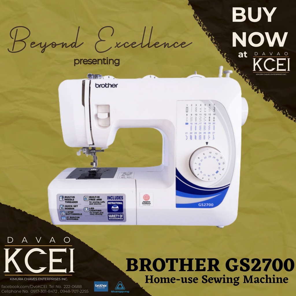 Brother GS2700 Homeuse Sewing Machine Shopee Philippines
