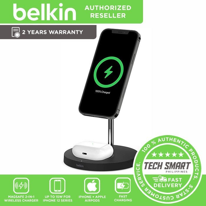 Belkin Magsafe 2 In 1 Wireless Charger 15w Fast Charging Iphone