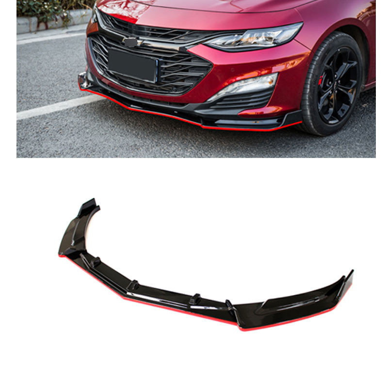Car Front Bumper Lip Spoiler ABS Material 3PCS Style Front Splitter Lip ...