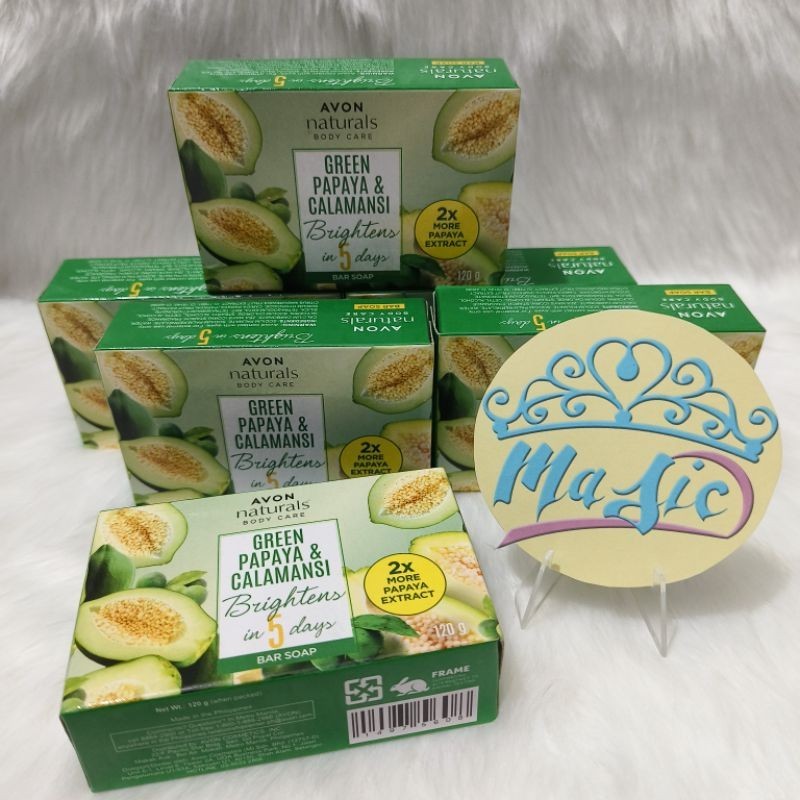 Avon Naturals Bar Soaps 120g Green Papaya And Calamansi Shopee