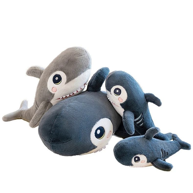 Ocean Animals Whale Plush Toys 4 Sizes Sea Creatures Big Shark Plushie 