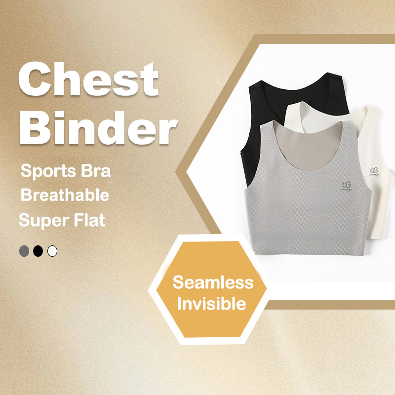 [3 Colours] Women Binder Bra Sports Binder Pullover Chest Binder Half
