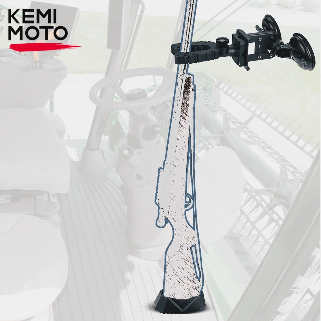 47u Glass Enclosed Golf Cart Gun Rack w/ Butt Stock for Club Car EZGO