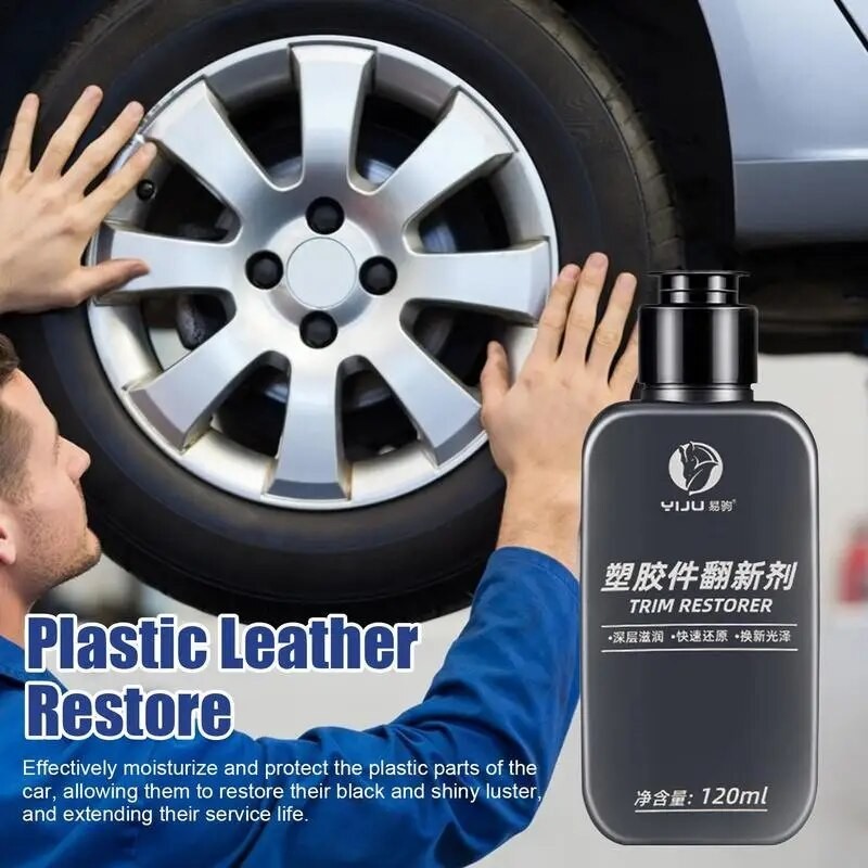 120ml Auto Trim Restorer Car Interior Plastic Restorer Ceramic Coating Detailing Trim Shine Ref