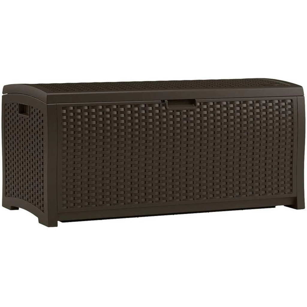 New Suncast 73-Gallon Medium Deck Box - Lightweight Resin Indoor ...