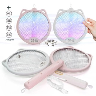 ☮Electric Fly Swatter Racket Bug Zapper 3000V Mosquito Killer Indoor ...