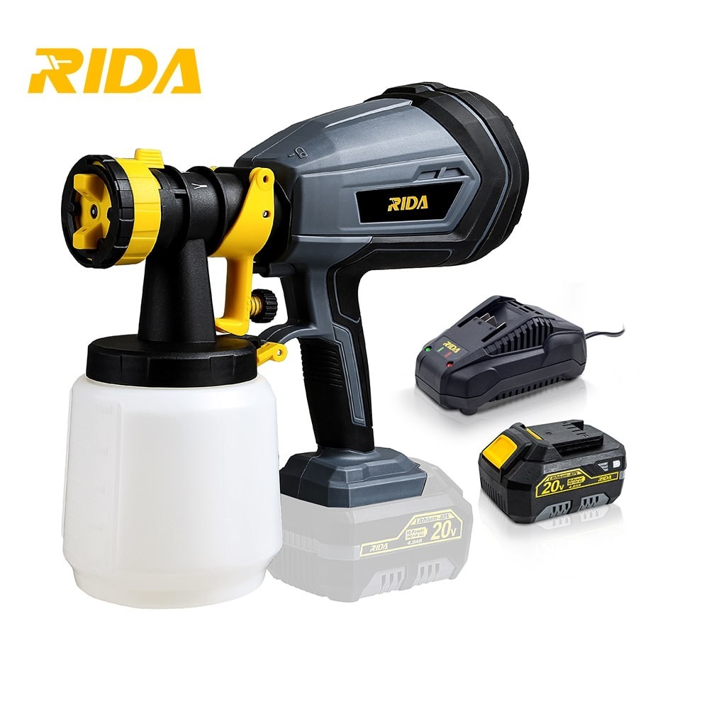 RIDA Li-ion power spray gun handheld paint car wash sprayer machine ...