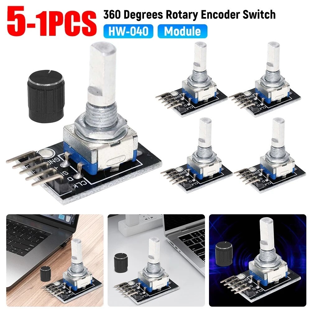 1-5PCS HW-040 360 Degrees Rotary Encoder Switch Module 5V Rotary ...
