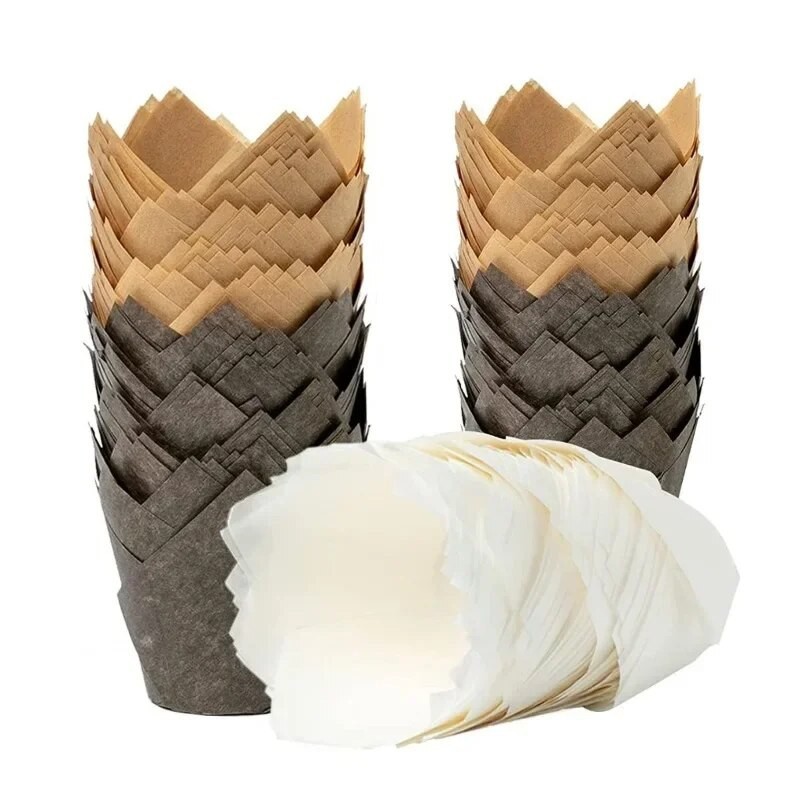Paper Cup Cake Lining Party Wedding Birthday Christmas Tulip Muffin ...