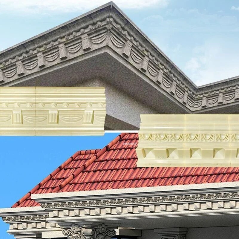 86r Modern Art Eaves Line Molds Cornice Drip Line Exterior Wall Decoration Template European V
