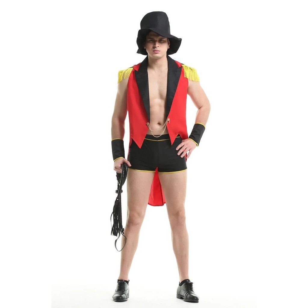 59K Sexy Male Circus Ringmaster Tailcoat Lion Tamer Costume Halloween ...