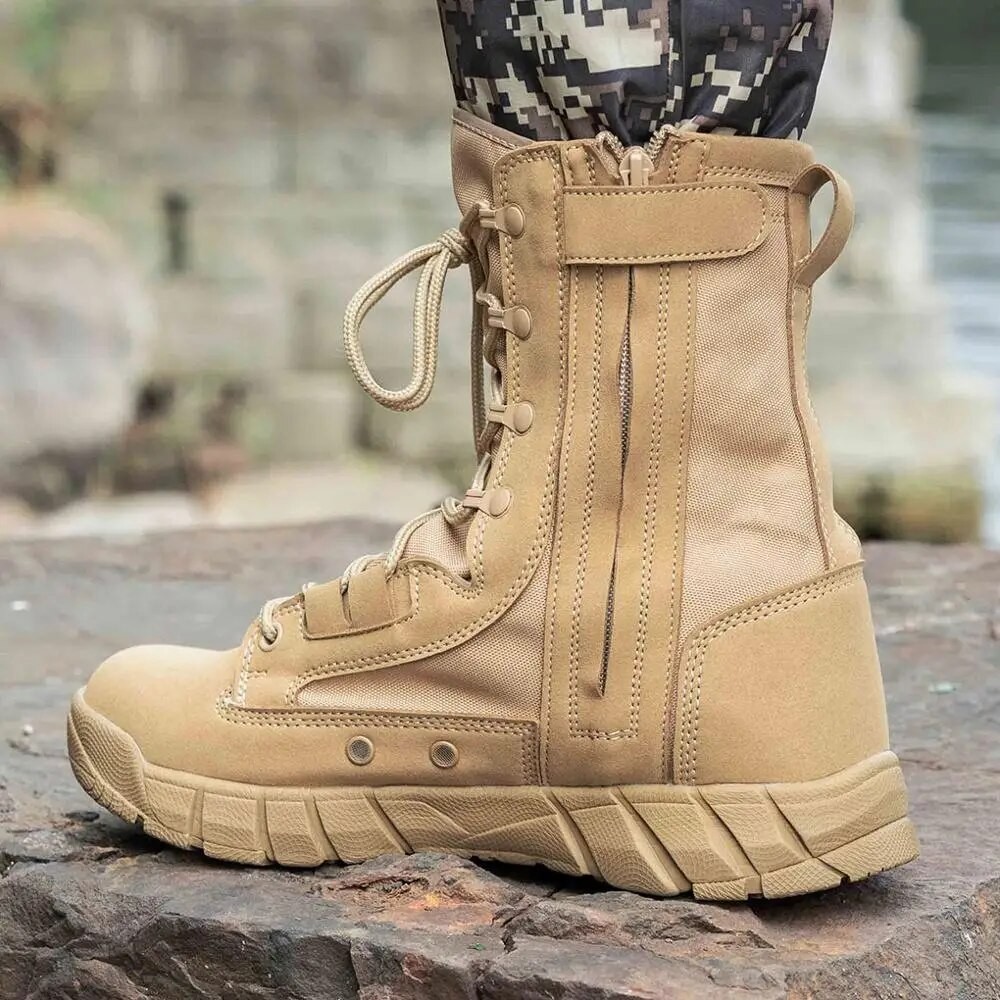 11M CQB.SWAT Combat Breathable Ankle Army Brown Mens Tactical Leather ...