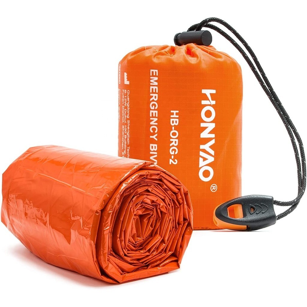 Survival Sleeping Bag, Emergency Bivvy Bag Emergency Rescue Blanket Reusable for Outdoor Camping