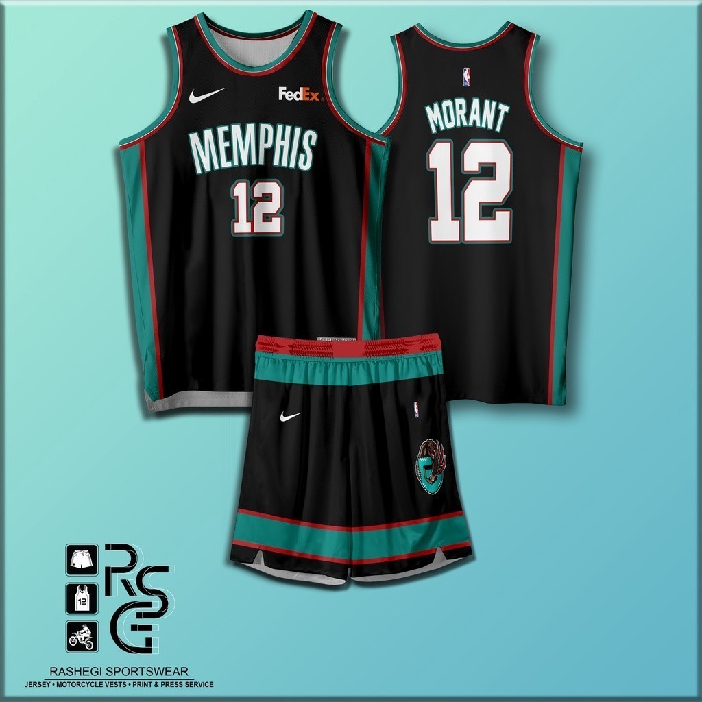 Memphis Grizzlies Morant NBA Design Collection Classic NBA Teams Uniform  2020 Jersey Full Sublimatio