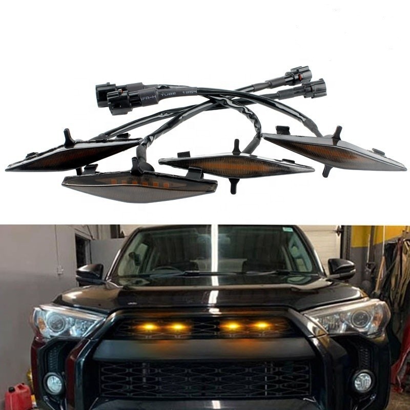 12V RGB Tuning Car Universal Front Bumper Hood Grille Led Lights Car ...