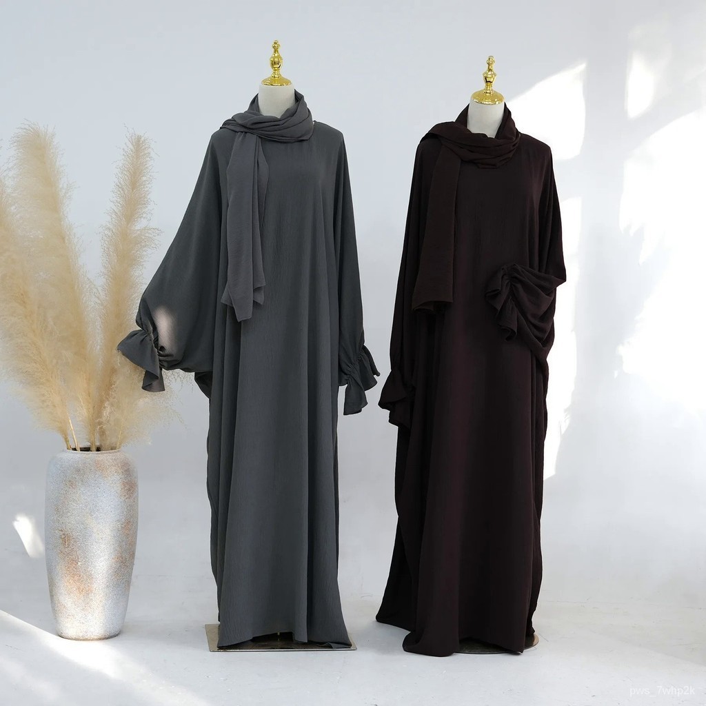 ZJEB 2023 Latest Designs Turkish Green Long Abaya Muslim Dress Women ...