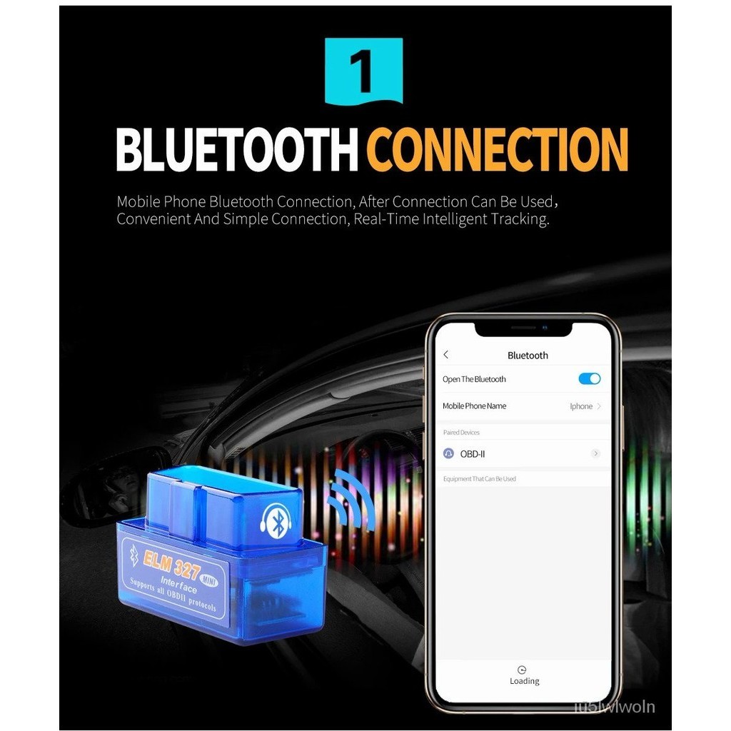 Mini ELM327 V1.5 Bluetooth OBD2 vezeték nélküli autódiagnosztikai szkenner 2 rétegű PCB ELM 327
