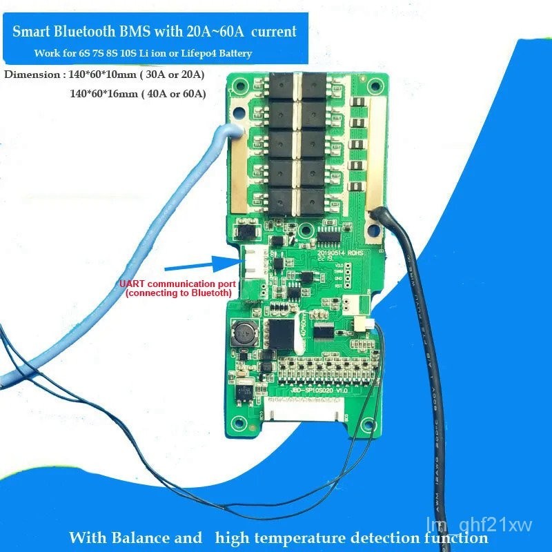 8s 24V Lifepo4 Battery smart Bluetooth PCB board and 10S 36V 42V ...