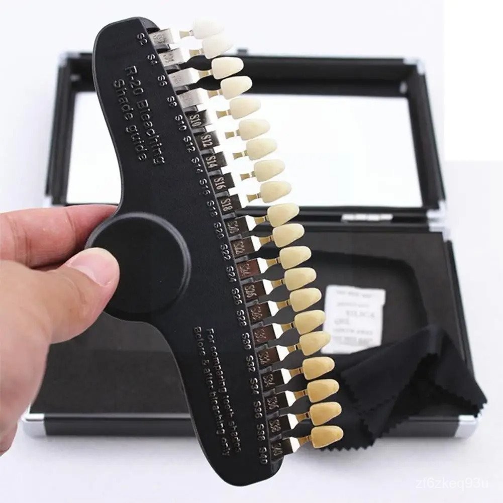 16/20-color Dental Shade Guide With Mirror, Professional Color Value ...