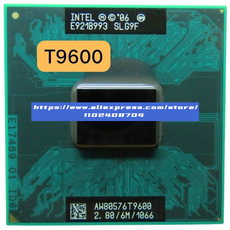 Intel Core 2 Duo T9600 CPU Laptop SLG9F SLB47 6M Cache/2.8GHz/1066/Dual ...
