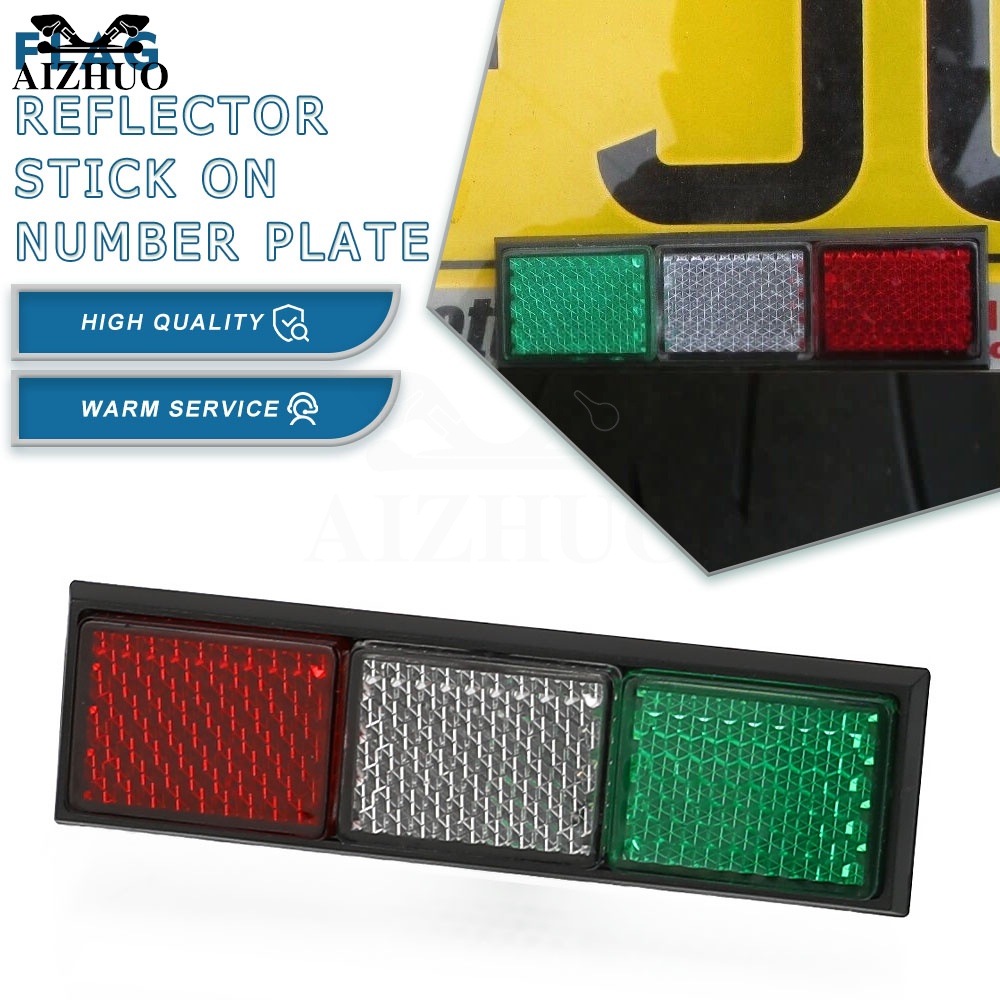 ★Universal Moto Flag Reflector Stick On Number plate For BMW R 1250 GS ...