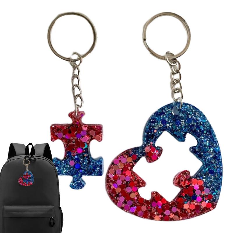 Puzzle Keychains You Are My Missing Piece Keyring Set Heart Shape ...