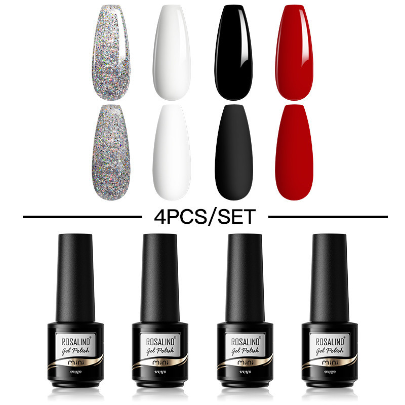 ROSALIND Gel Nail Polish Set Semi Permanent Varnish Glitter Color ...