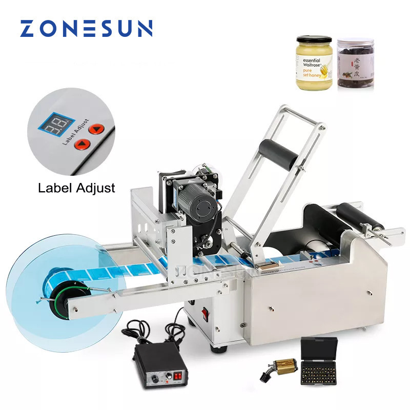 ZONESUN LT-50D Semi Automatic Labeling Machine Label Applicator Printer ...