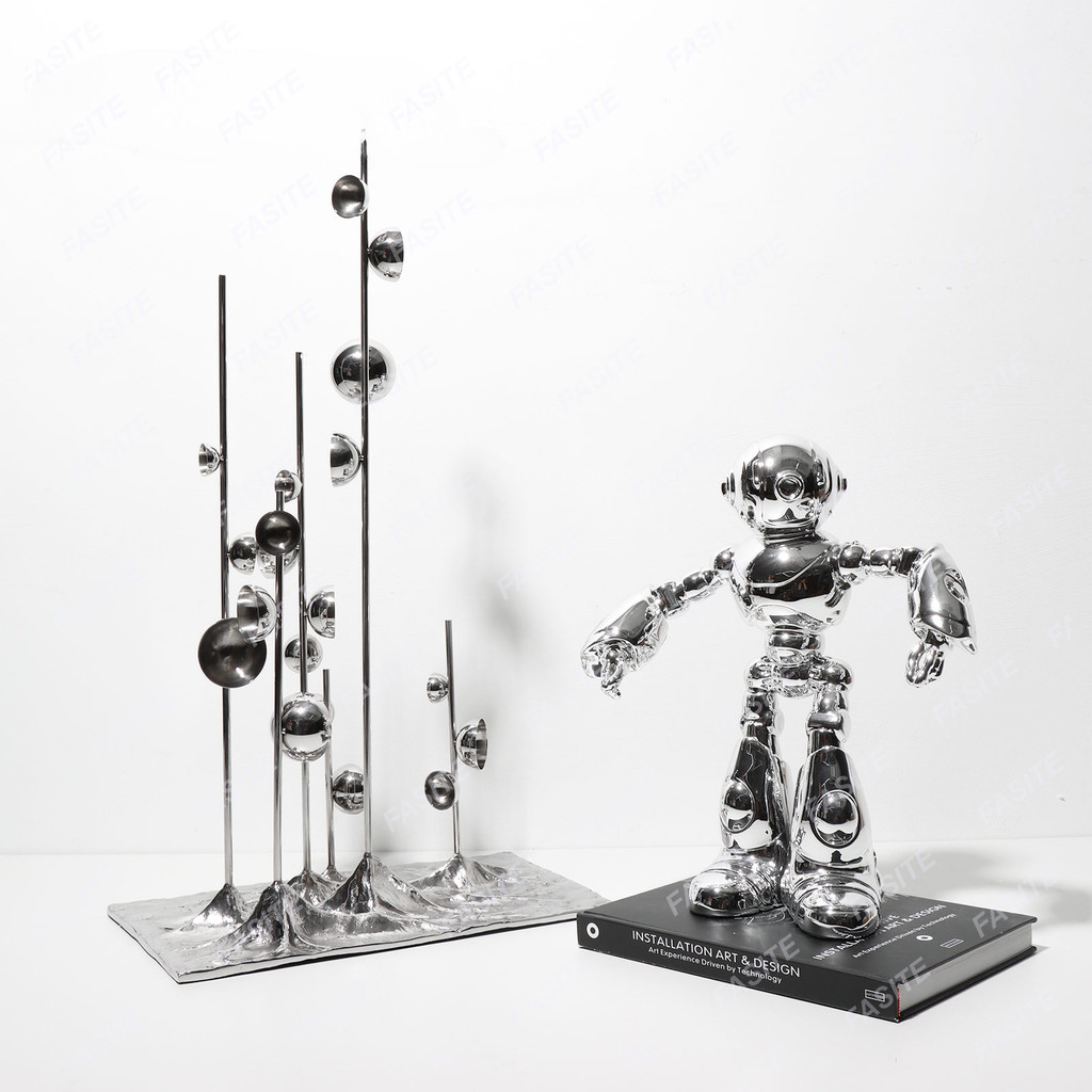 ☟Modern minimalist mechanical sci-fi style robot decoration model room ...