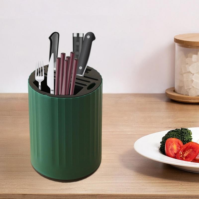 Kitchen Rotating Knives Holder 360 Degree Rotating Fork Chopstick ...
