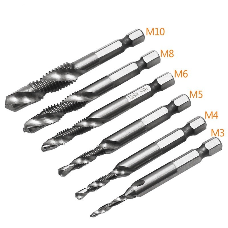 Hexagon shank high speed steel 4341 multi-purpose one-piece composite ...