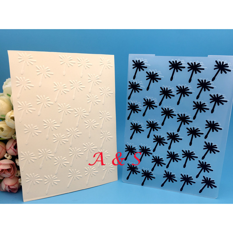 Dandelion Paper Card Plastic Embossing Folder For DIY Scrapbook Card ...