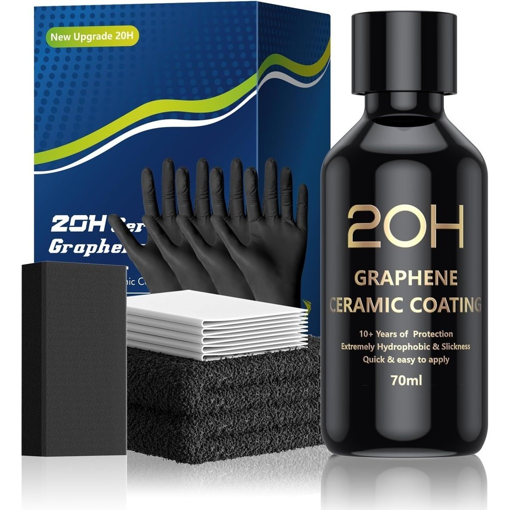 20H Advanced Graphene Ceramic Coating for Cars (70ml) 10+Years of Long ...