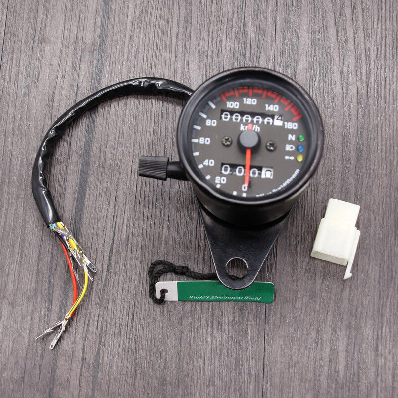Motorcycle LED Background Light Dual Odometer Speedometer Gauge ...