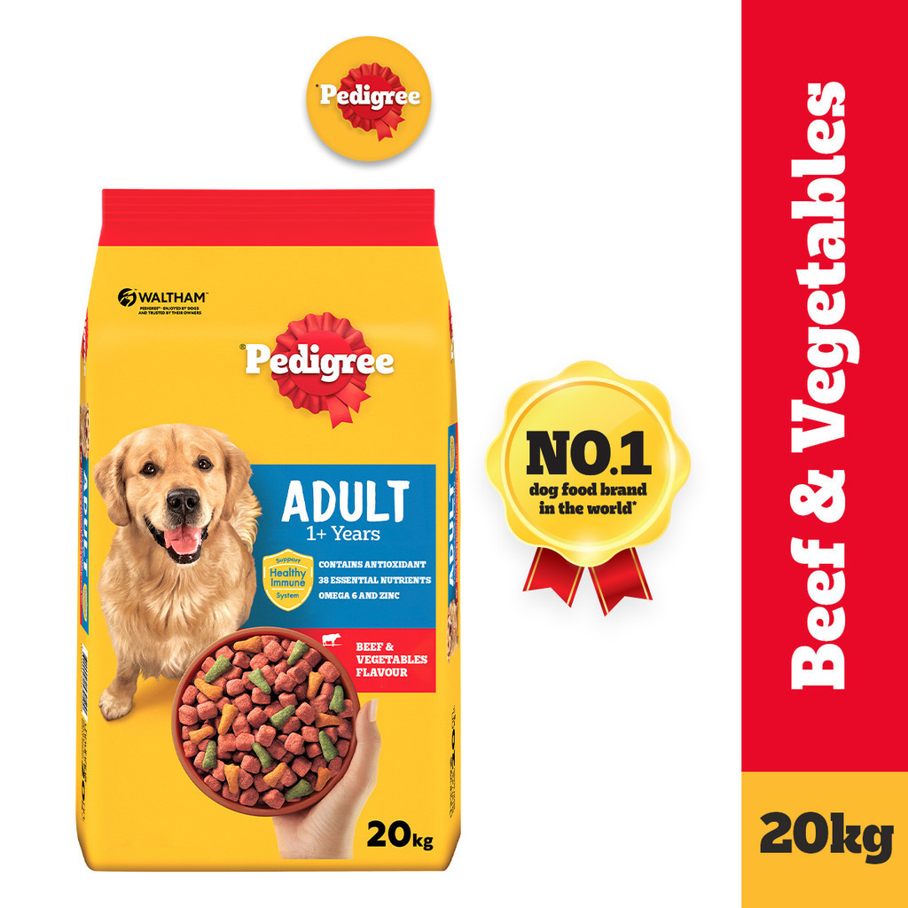 PEDIGREE Adult Dog Food in Beef Vegetable Flavor 20kg Shopee Philippines