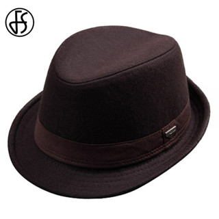 ☂FS Vintage Men Wide Brim Wool Felt Fedora Hats For Black Jazz Trilby ...