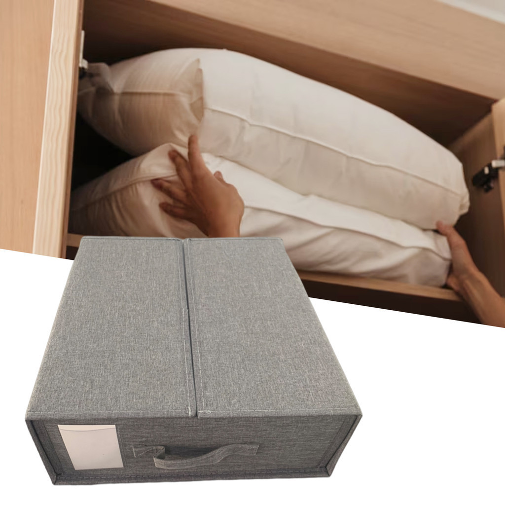 ♜Foldable Bedding Organizer Linen Fabric Storage Bins Bed Sheet Storage