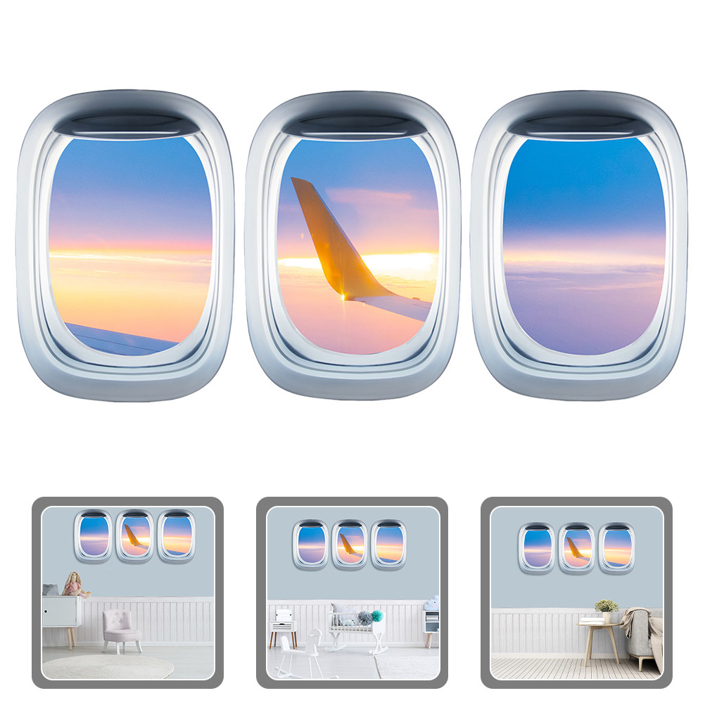 Airplane Wing Stickers Airplane Window Wall Decals Plane Window Clings ...
