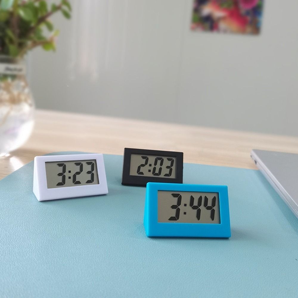 Durable Mini Small Digital Car Desk Clock Triangle Digital Clock Home ...